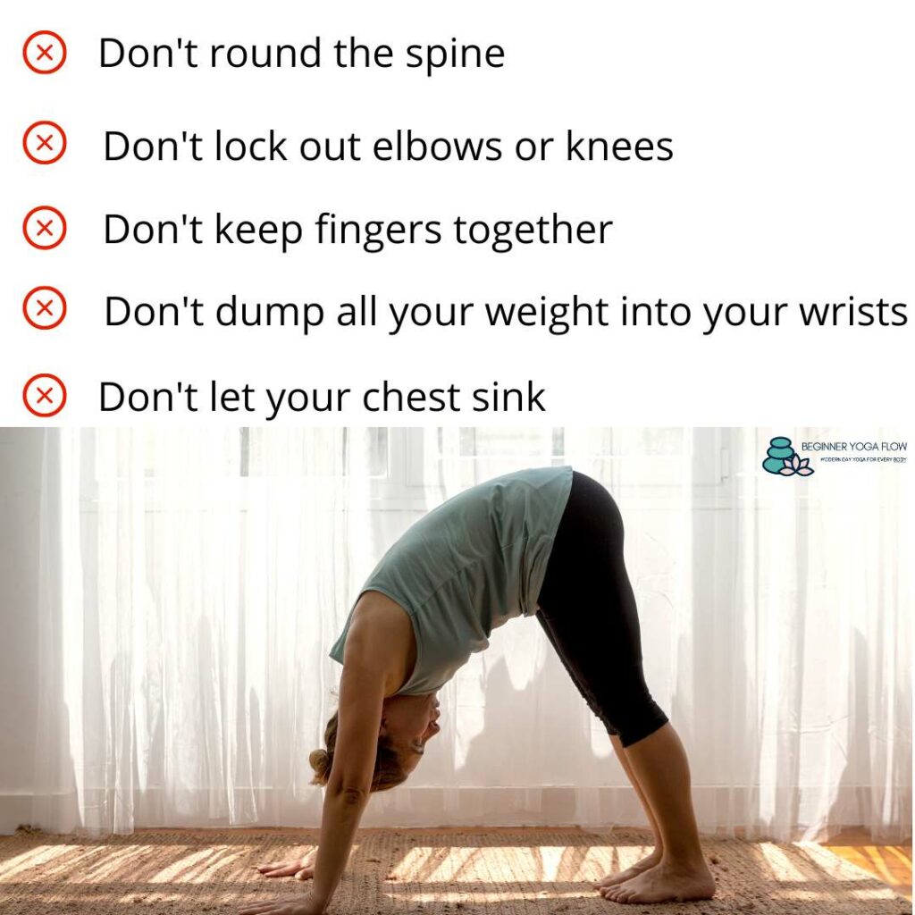 what not to do in downward facing dog