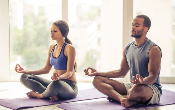 man and woman in easy seated pose