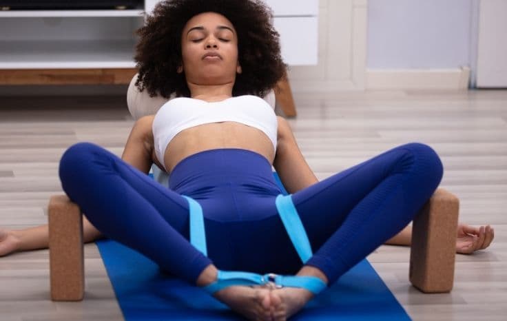 bound angle pose with blocks