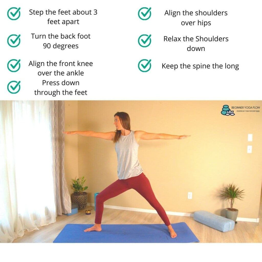 Woman Doing Warrior Yoga Pose