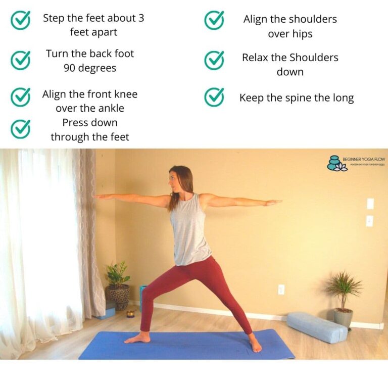 How to Do Virabhadrasana II - BEGINNER YOGA FLOW