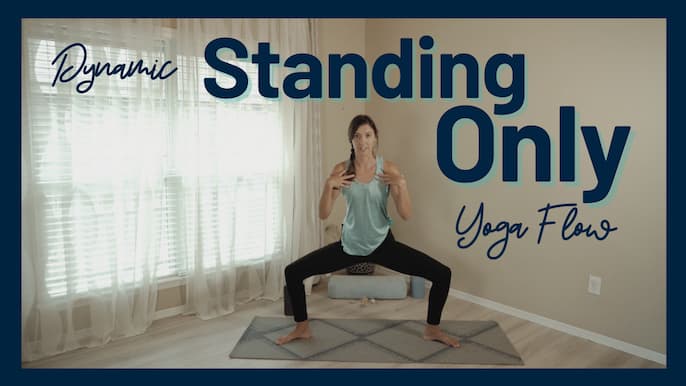 goddess pose in standing only yoga flow